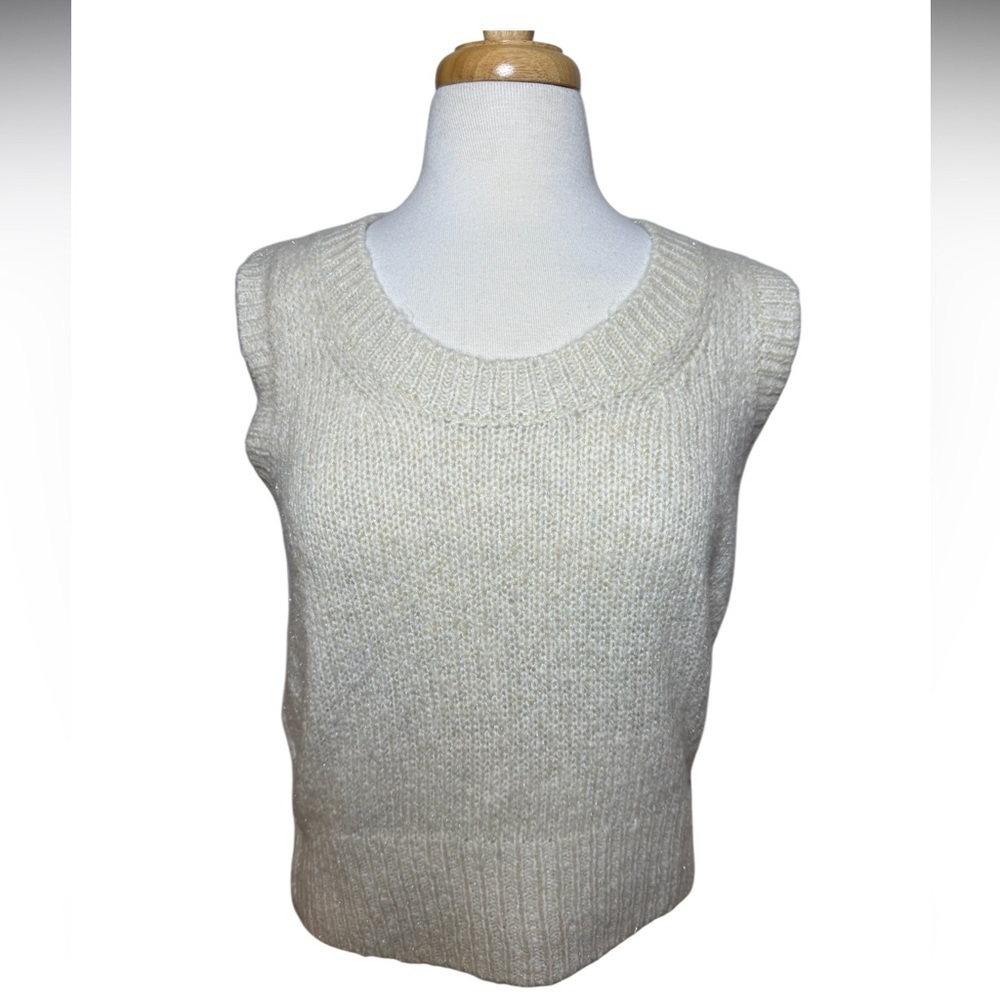NWT Lucky Brand Cream Crew Neck Sweater-Size Small